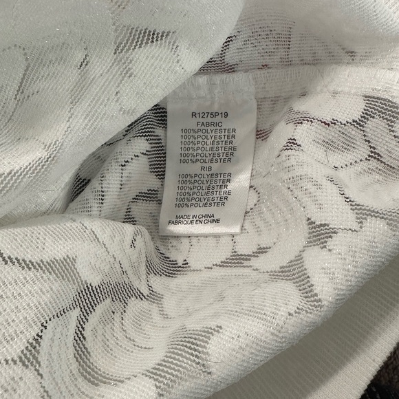 Molly Bracken White Lace Bomber Jacket sz L - Picture 7 of 7